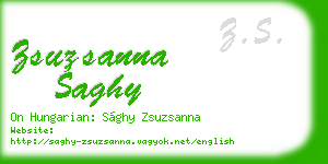 zsuzsanna saghy business card