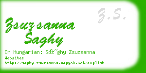 zsuzsanna saghy business card